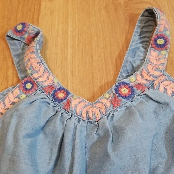 Milkshake blue dress with embroidery girls size 8 EUC - Picture 7 of 12